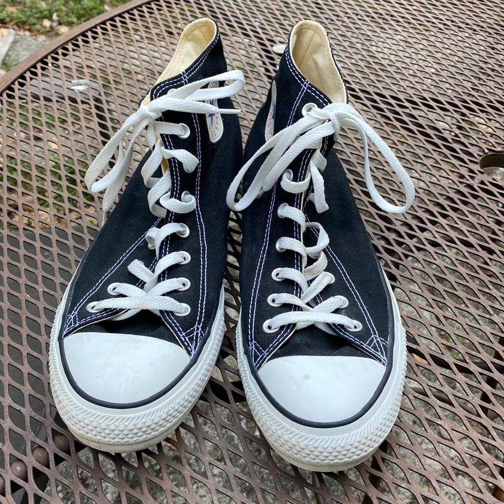 Converse black high tops